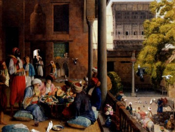真昼の食事 カイロ オリエンタル ジョン フレデリック ルイス アラブ人 Oil Paintings